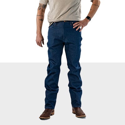 man in jeans icon. click to shop apparel