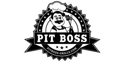 Pit Boss logo. Click to shop Pit Boss.