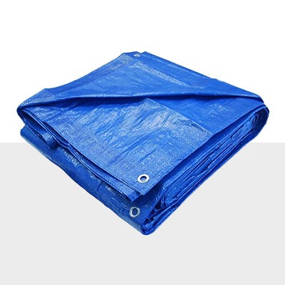 blue tarp icon. click to shop tarps